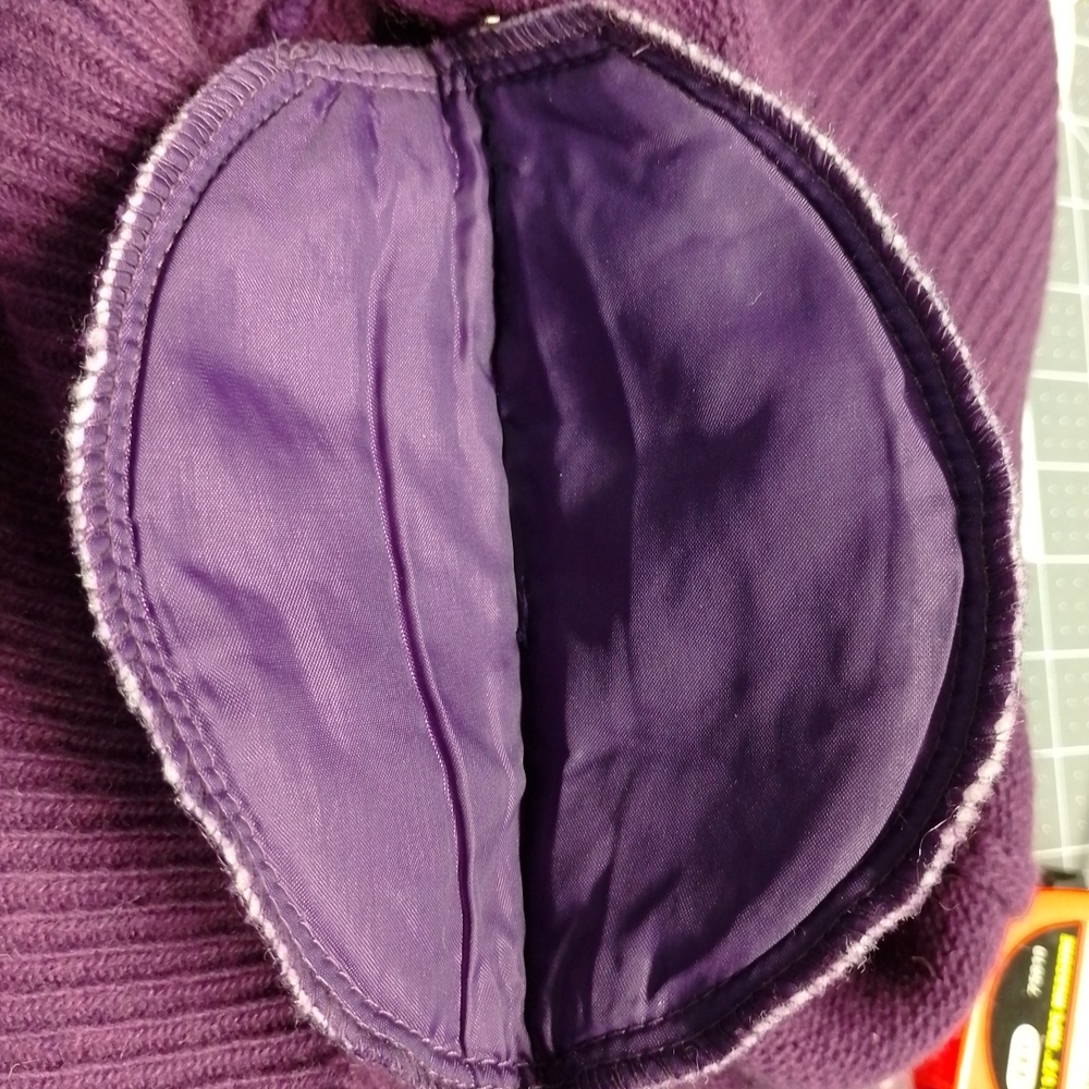 Neiman Marcus Rich Purple Turtleneck Sweater - Picture 5 of 6